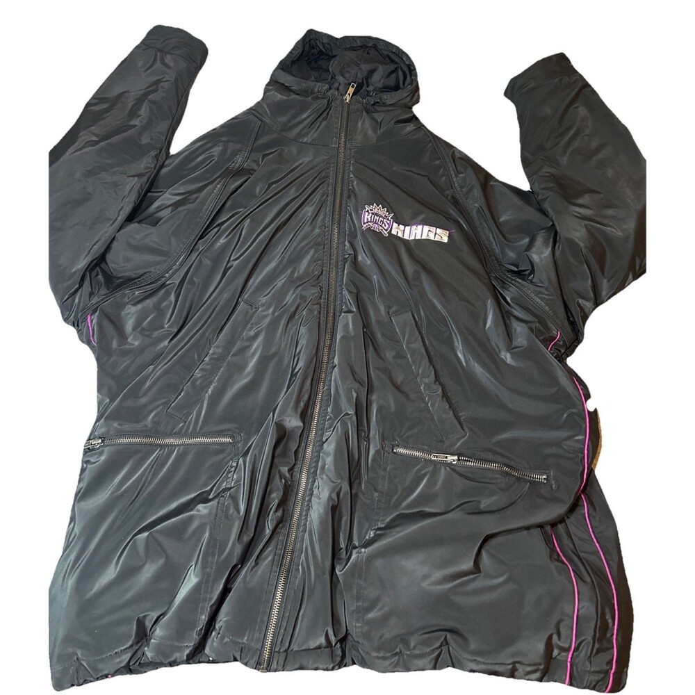 Vintage 90s GIII By Carl Banks Sacramento Kings PVC Jacket Mens Size XXL/XXG